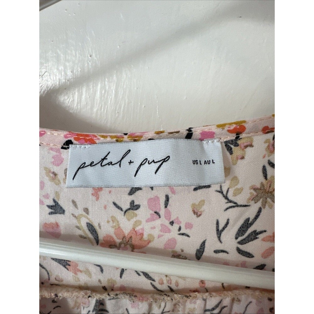Petal And Pup Dress Floral Maxi Kelda Balloon Sleeve Prairie Women's Large - Picture 3 of 11